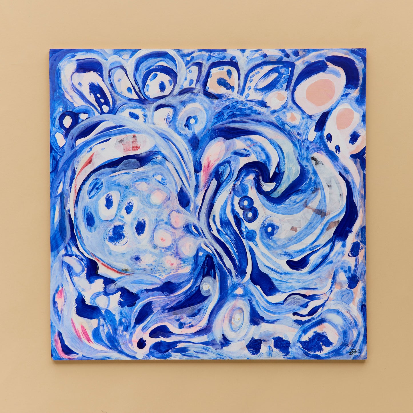 Original Painting - Flora Blue
