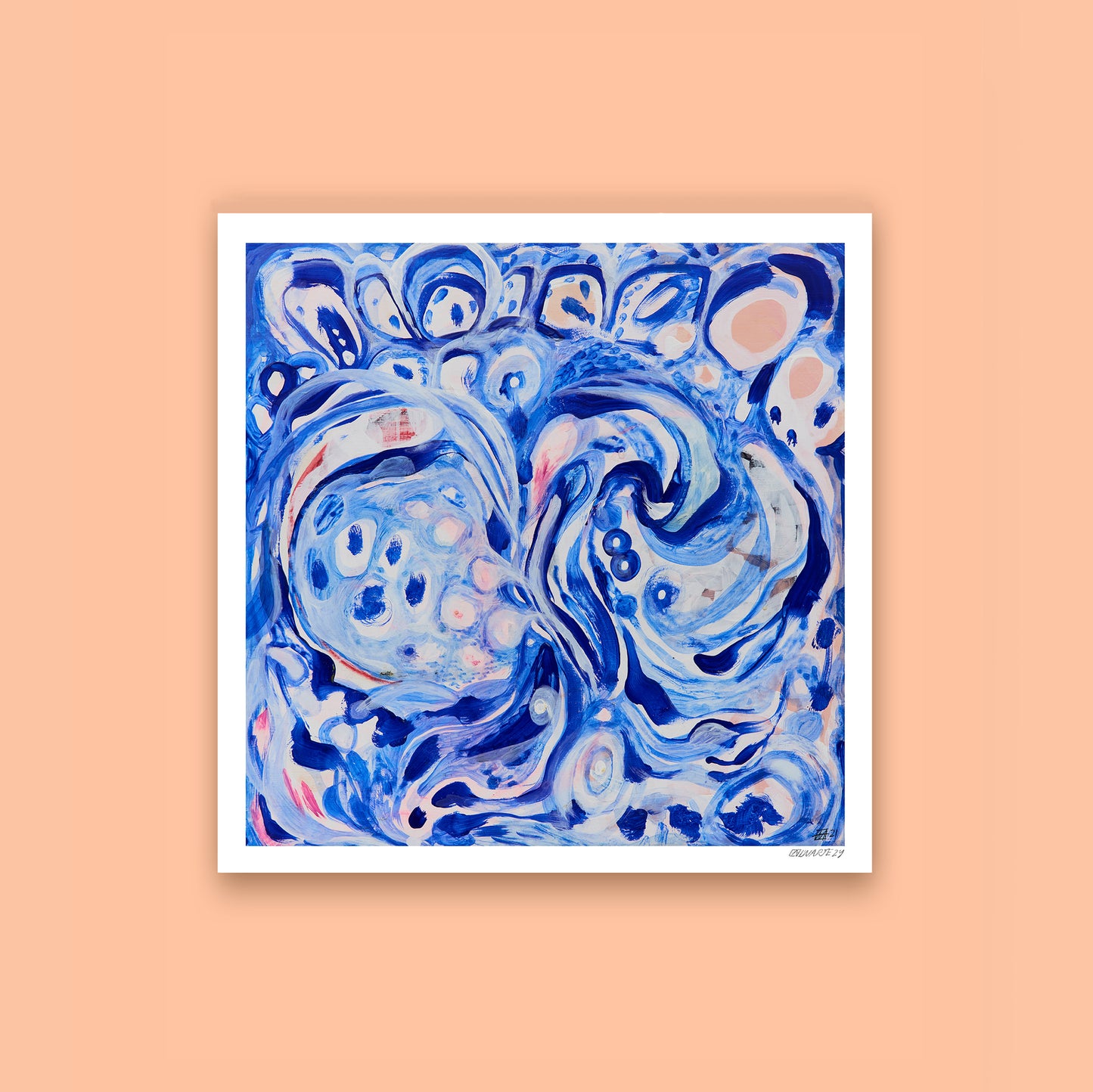 Fine Art Poster - Flora Blue