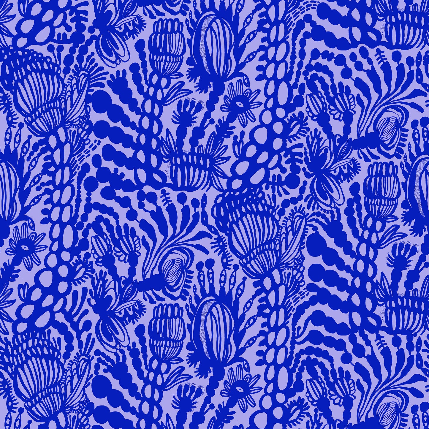 Textile Floral, Blue/Lavender