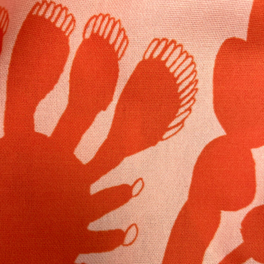 Sample - Textile Floral, Orange/Coral