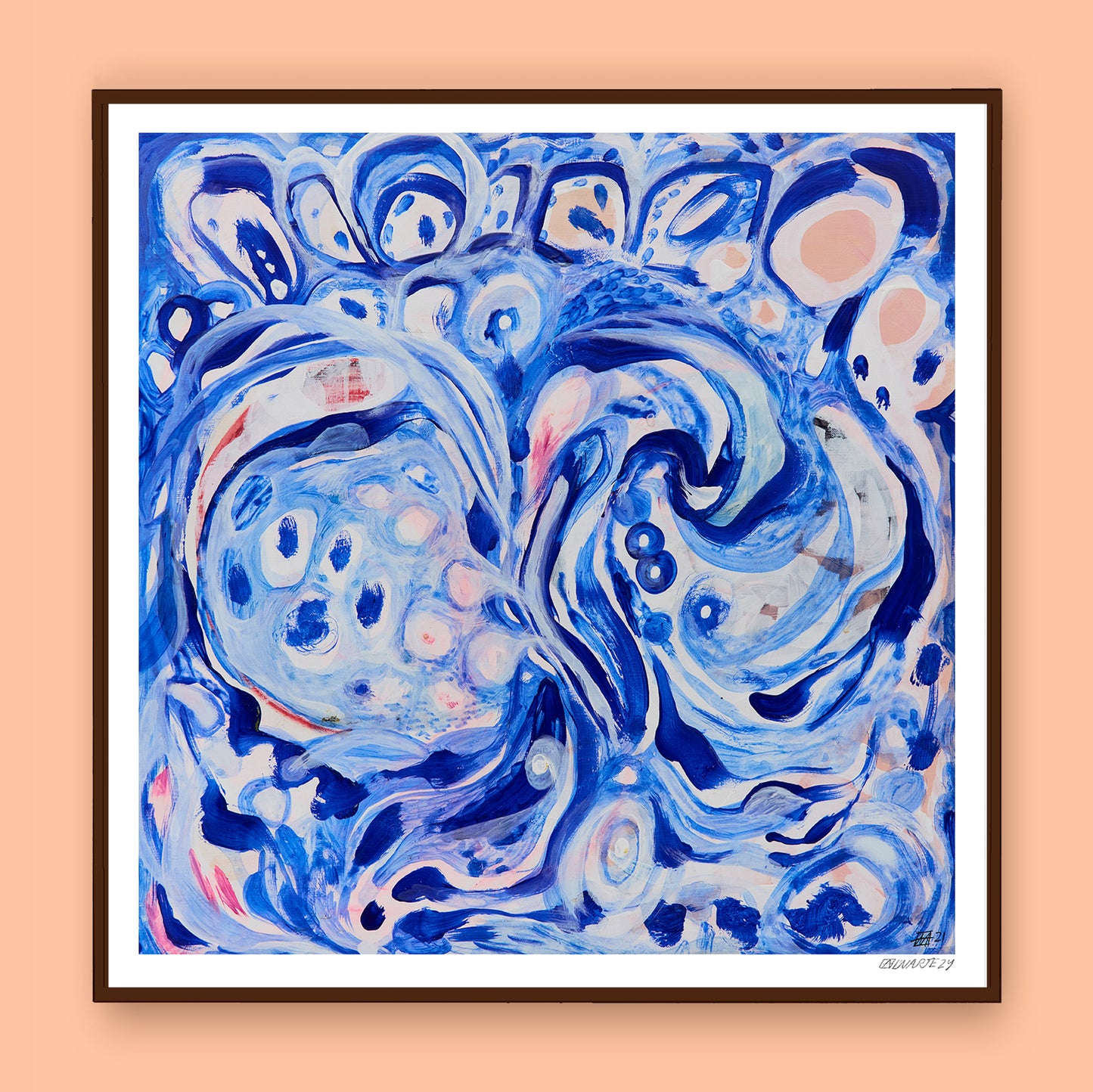 Fine Art Poster - Flora Blue