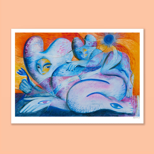 Fine Art Poster - Tulipe Blue